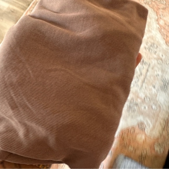 Free People Mauve Ribbed Woman’s Top Half Sleeves Layering Fitted Fall Festival - Picture 13 of 13